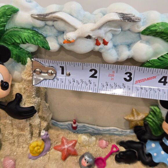 Disney Mickey & Minnie Mouse 3D Photo Picture Frame At Beach Sand Castle for 3.5 - Picture 6 of 7